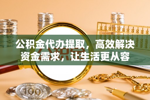 嘉兴公积金代办提取，高效解决资金需求，让生活更从容