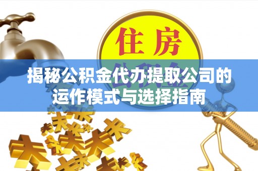 嘉兴揭秘公积金代办提取公司的运作模式与选择指南