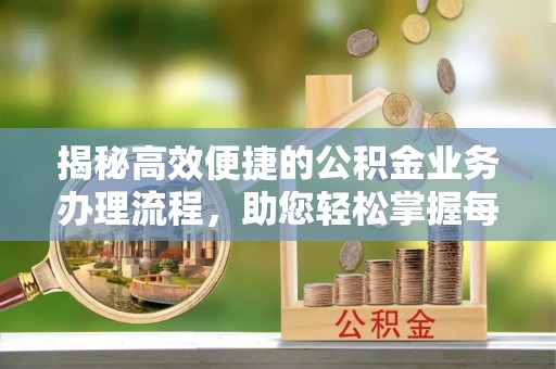 嘉兴揭秘高效便捷的公积金业务办理流程，助您轻松掌握每一步