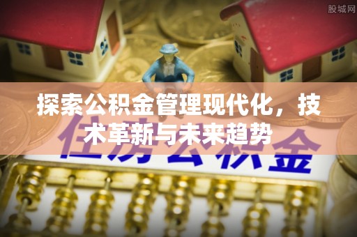 嘉兴探索公积金管理现代化，技术革新与未来趋势
