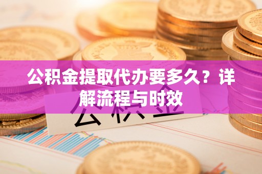 嘉兴公积金提取代办要多久？详解流程与时效