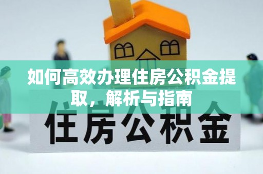 嘉兴如何高效办理住房公积金提取，解析与指南
