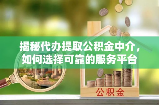 嘉兴揭秘代办提取公积金中介，如何选择可靠的服务平台